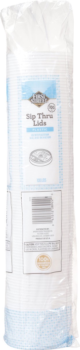 slide 11 of 12, Cb02 First Street Lid Sip-Thru For 16-24 Oz (BULK), 100 ct