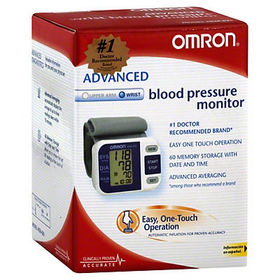 slide 1 of 1, Omron Advanced Automatic Wrist Blood Pressure Monitor, 1 ct