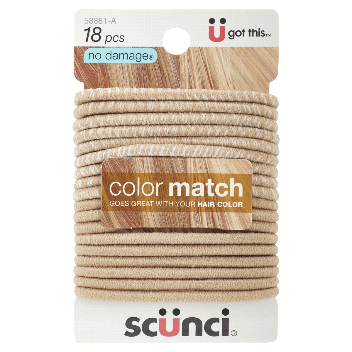 slide 1 of 2, scünci No Slip Grip Beautiful Blends Blonde, 18 ct