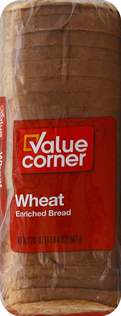 slide 5 of 5, Value Crnr Bread Wheat, 20 oz