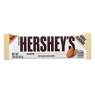 slide 1 of 1, Hershey's White Creme with Almonds Candy Bar, 1.45 oz