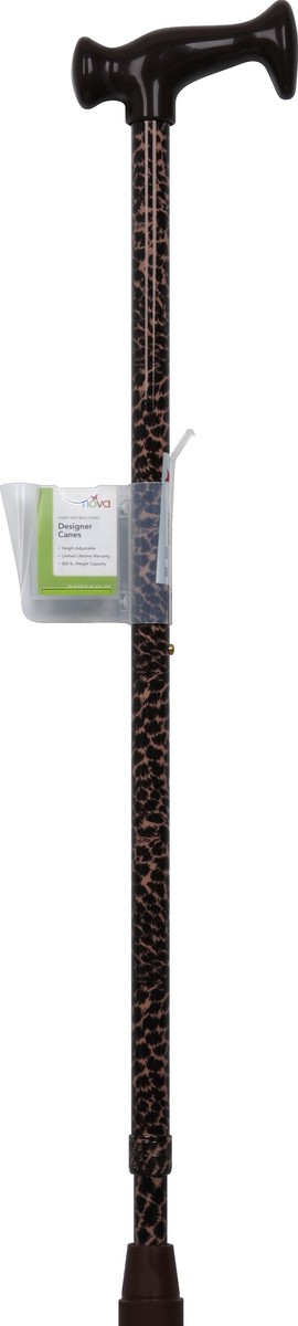 slide 2 of 3, Nova Cane With Plastic Handle, Leopard, 1 ct