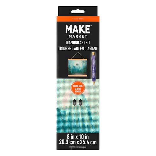 slide 1 of 4, 8" X 10" Ghost Diamond Art Kit With Magnetic Frame By Make Market, 8 in x 10 in