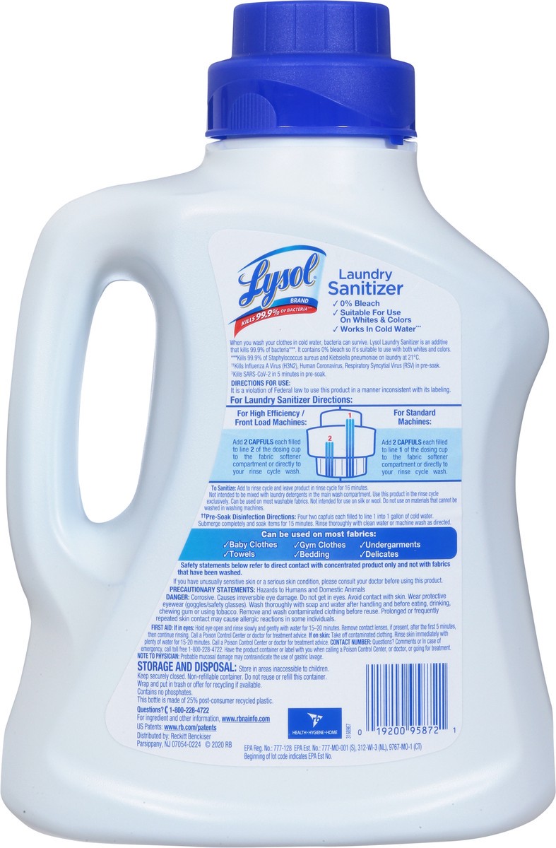 slide 8 of 9, Lysol 0% Bleach Crisp Linen Scent Laundry Sanitizer 90 fl oz, 90 fl oz