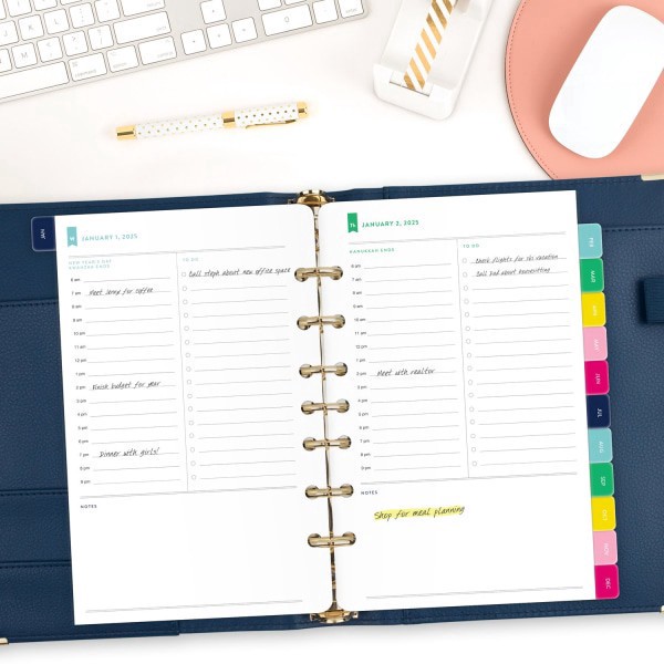 slide 2 of 5, 2025 At-A-Glance Simplified By Emily Ley Weekly Refill, 5-1/2"" X 8-1/2"", Art & Design, January 2025 To December 2025, El100-4311, 1 ct