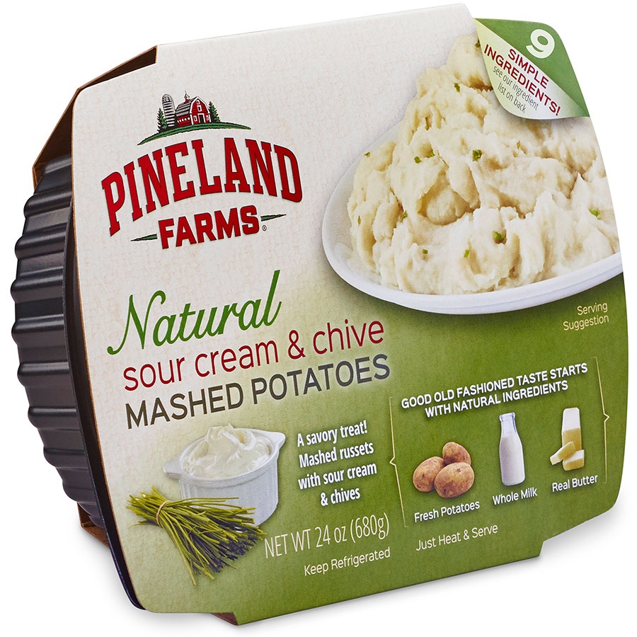 slide 1 of 1, Pineland Farms Natural Sour Cream & Chive Mashed Potatoes, 24 oz