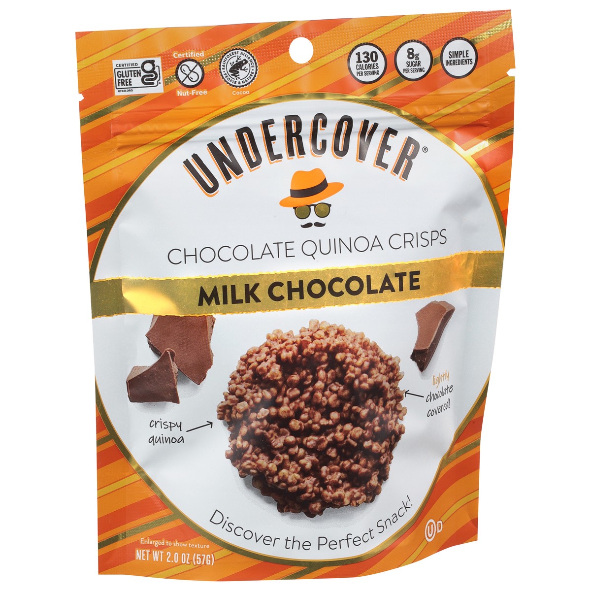 slide 2 of 9, Undercover Crispy Quinoa Milk Chocolate, 2 oz