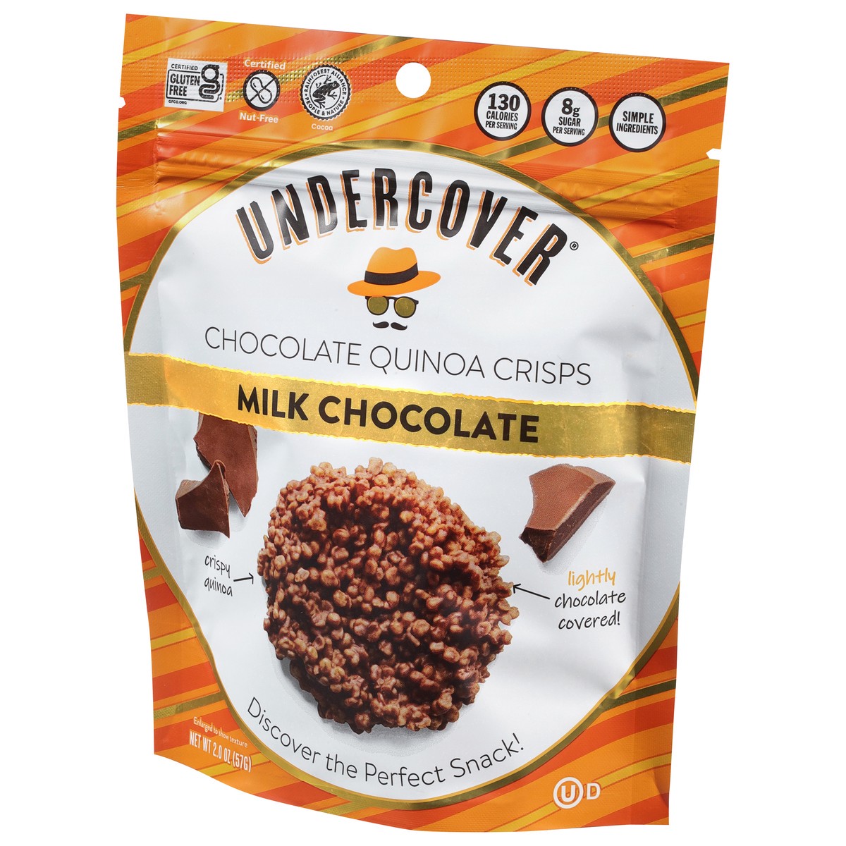 slide 3 of 9, Undercover Crispy Quinoa Milk Chocolate, 2 oz