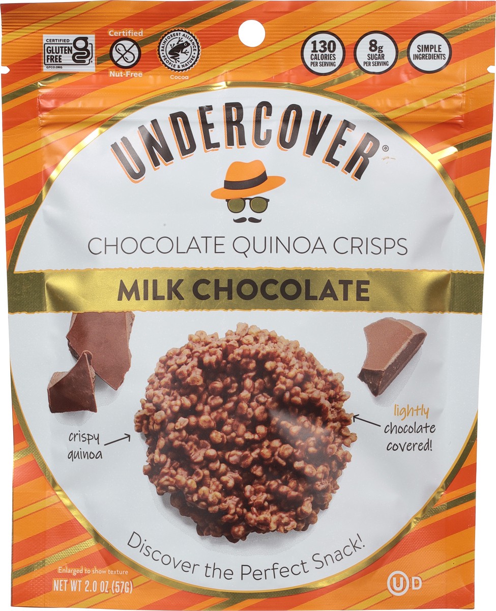 slide 6 of 9, Undercover Crispy Quinoa Milk Chocolate, 2 oz