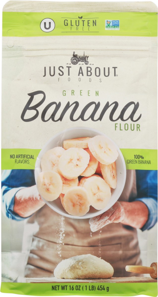 slide 7 of 14, Just About Foods Organic Green Banana Flour, 16 oz
