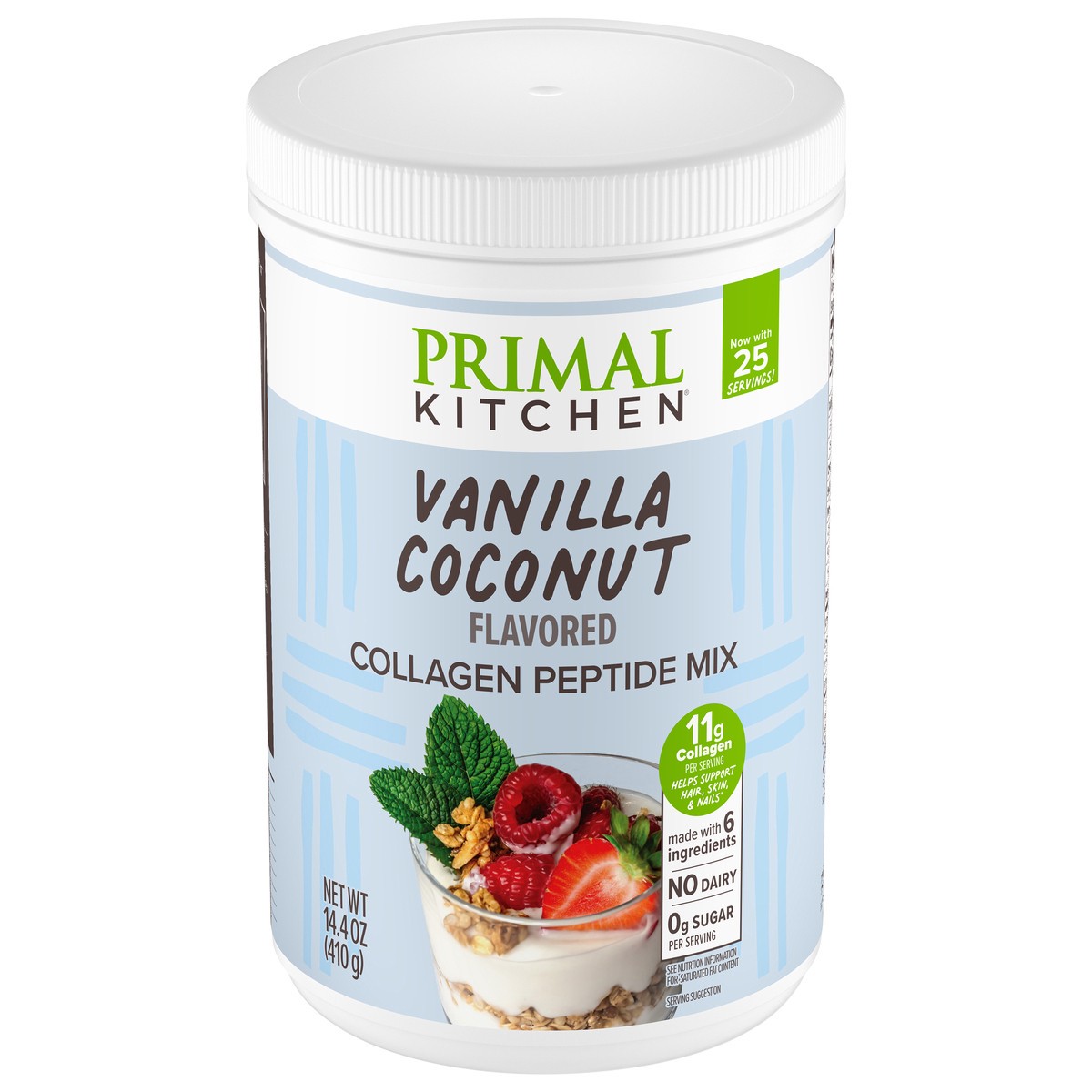 slide 1 of 13, Primal Kitchen Vanilla Coconut Collagen Peptide Mix 14.4 oz, 13.05 oz