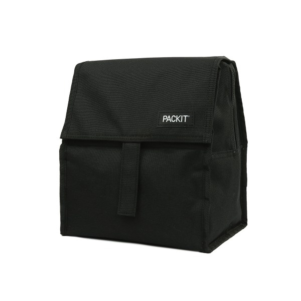 slide 1 of 1, PackIt Freezable Lunch Bag, Black, 1 ct