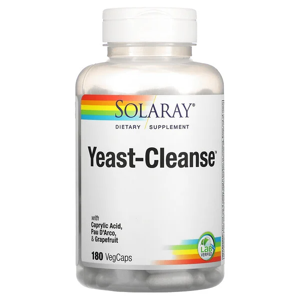 slide 1 of 1, Solaray Yeast Cleanse, 180 ct