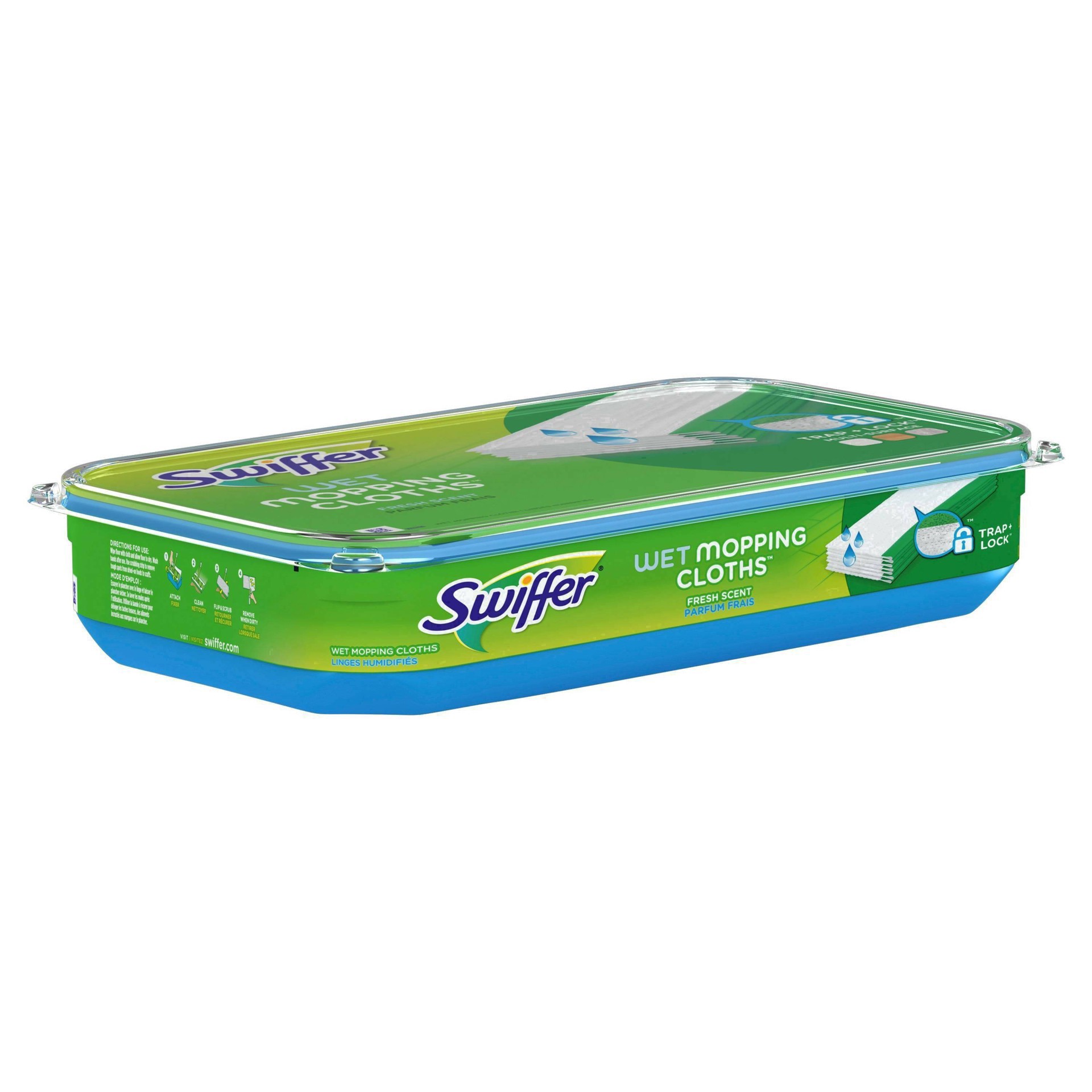 slide 56 of 98, Swiffer Sweeper Wet Mopping Cloth Refills for Floor Mopping and Cleaning, Multi-Surface Floor Cleaner with Fresh Scent, 12 count, 12 ct