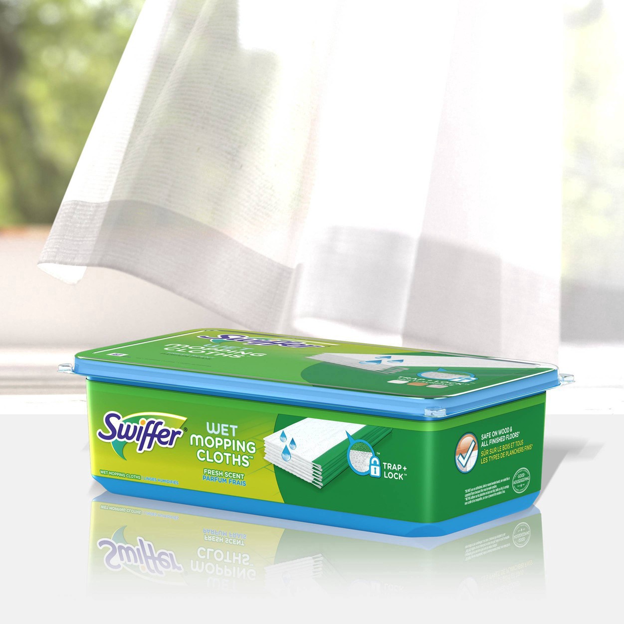 slide 34 of 98, Swiffer Sweeper Wet Mopping Cloth Refills for Floor Mopping and Cleaning, Multi-Surface Floor Cleaner with Fresh Scent, 12 count, 12 ct