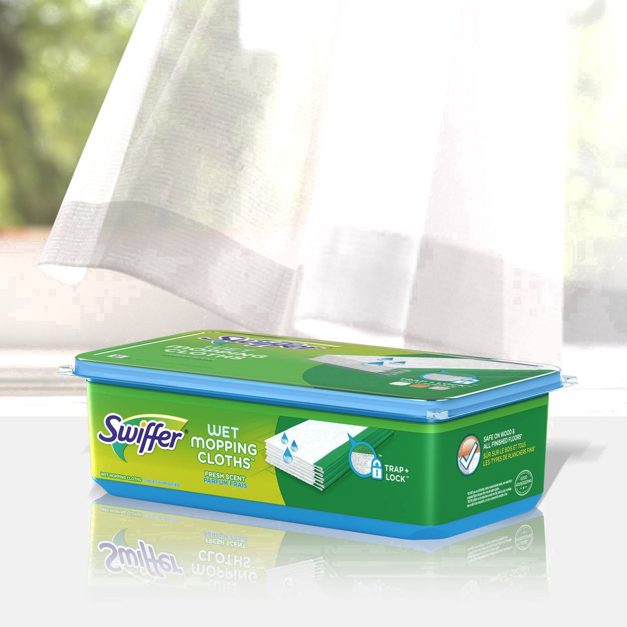 slide 91 of 98, Swiffer Sweeper Wet Mopping Cloth Refills for Floor Mopping and Cleaning, Multi-Surface Floor Cleaner with Fresh Scent, 12 count, 12 ct