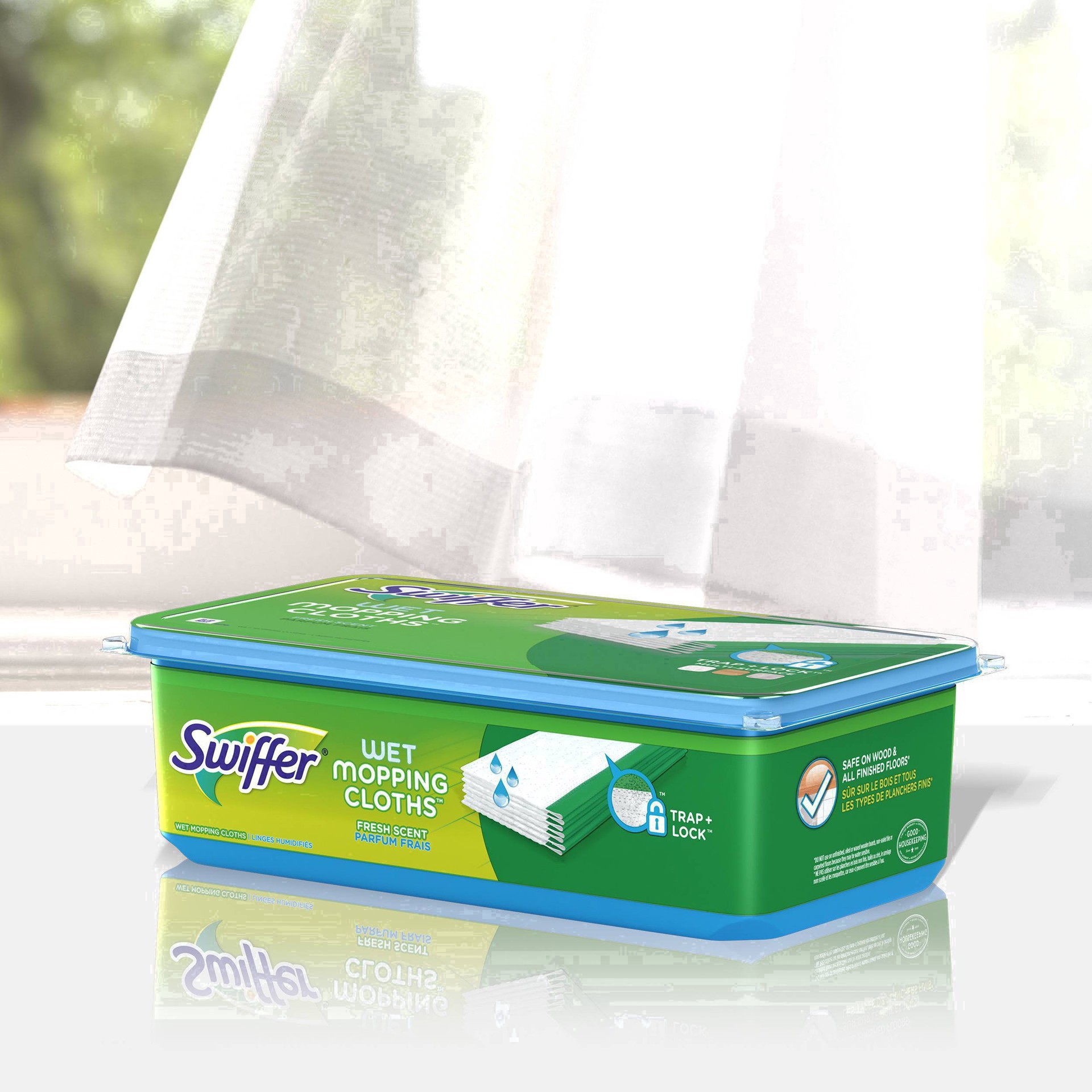 Swiffer Swiffer Sweeper Wet Mopping Cloths, with Gain Scent, 12 count