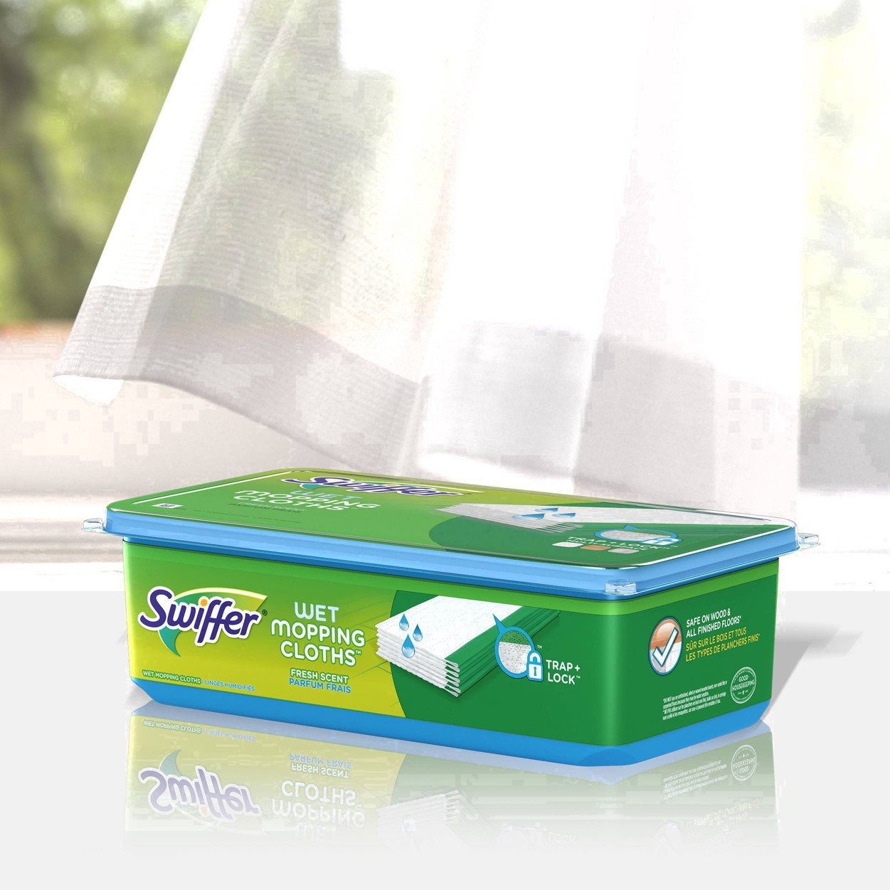 slide 85 of 98, Swiffer Sweeper Wet Mopping Cloth Refills for Floor Mopping and Cleaning, Multi-Surface Floor Cleaner with Fresh Scent, 12 count, 12 ct