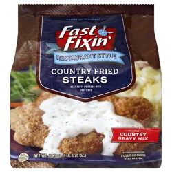 FAST FIXIN RESTAURANT STYLE Fast Fixin' Restaurant Style Country Fried Steaks with Gravy Mix, 22.75 oz
