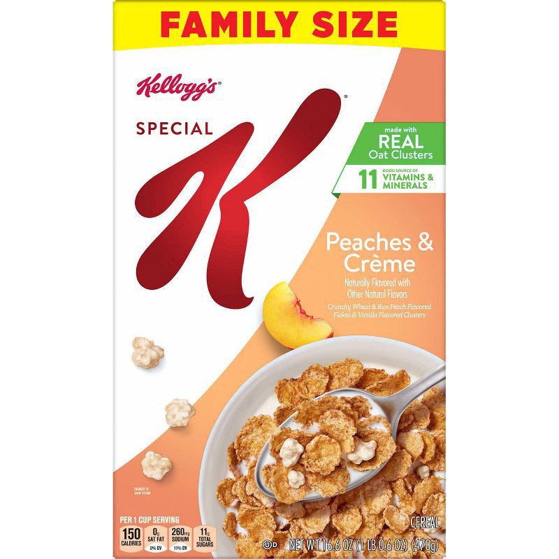 slide 4 of 8, Special K Peaches & Creme, 16.6 oz
