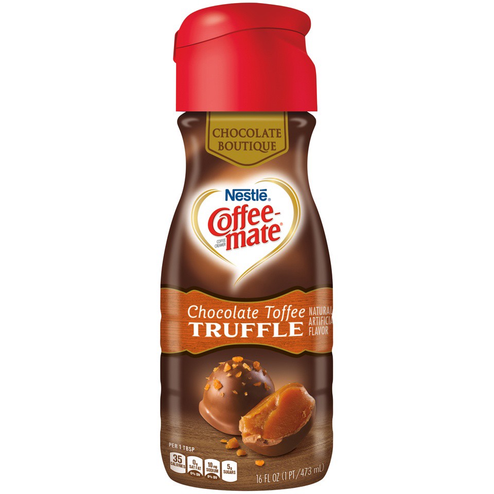 slide 1 of 2, Nestlé Coffee Mate Chocolate Toffee Truffle Cream, 16 oz