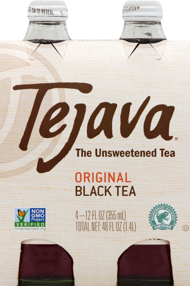 slide 1 of 7, Tejava Premium Iced Tea Unsweetened, 4 ct; 12 fl oz
