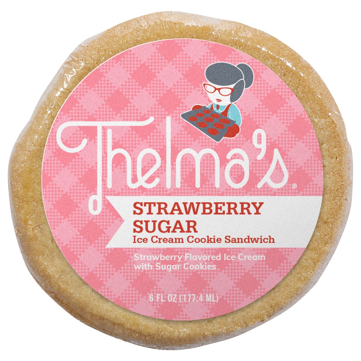 slide 3 of 9, Thelma's Strawberry Sugar Ice Cream Sandwich 6 Fluid Ounce, 6 fl oz