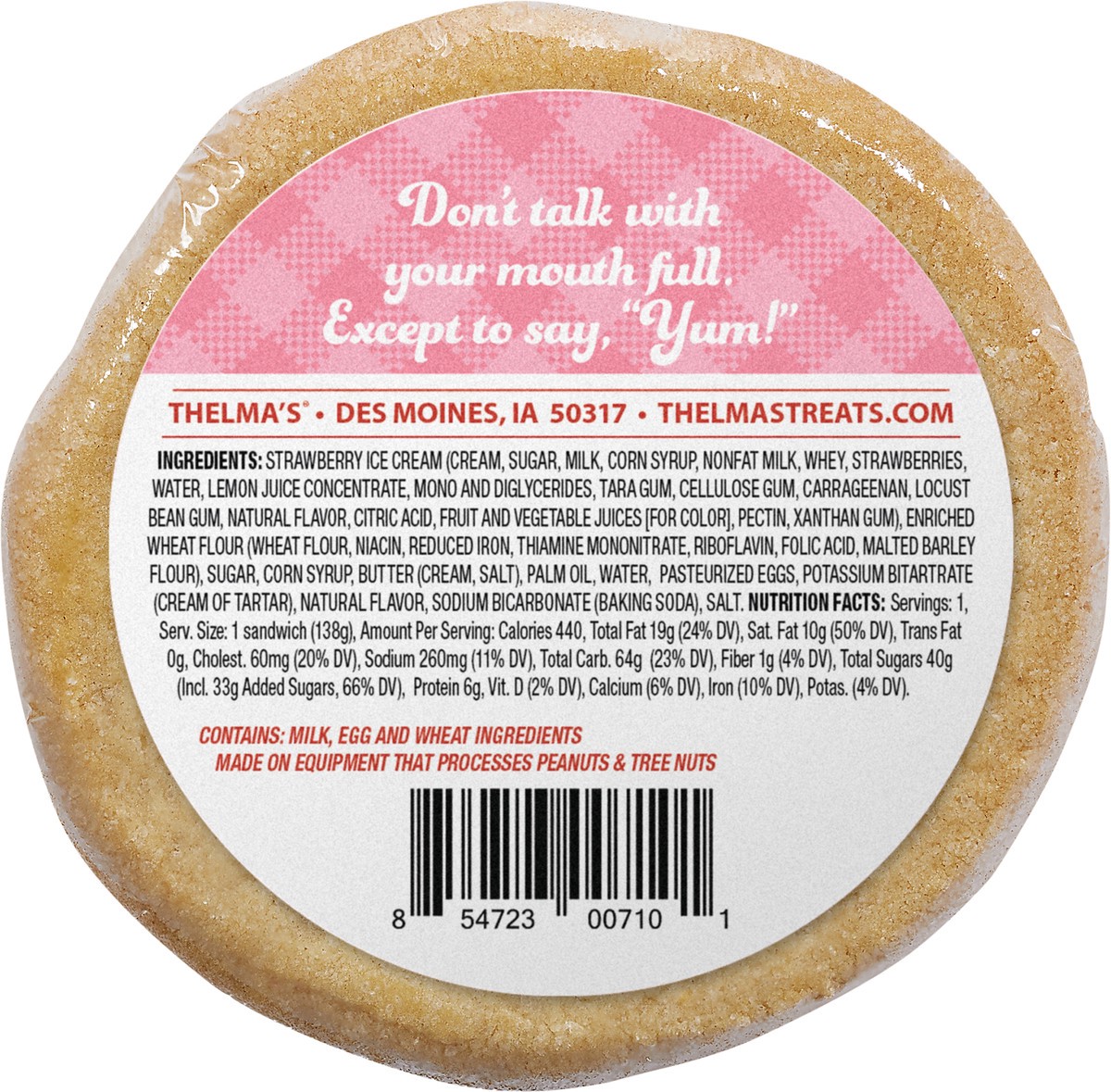 slide 7 of 9, Thelma's Strawberry Sugar Ice Cream Sandwich 6 Fluid Ounce, 6 fl oz