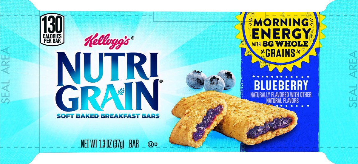 slide 3 of 6, Nutri-Grain Soft Baked Breakfast Bars, Blueberry, 1.3 oz, 1.3 oz