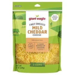 Giant Eagle Fancy Shredded Mild Cheddar Cheese