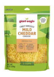 Giant Eagle Fancy Shredded Mild Cheddar Cheese