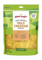 Giant Eagle Fancy Shredded Mild Cheddar Cheese