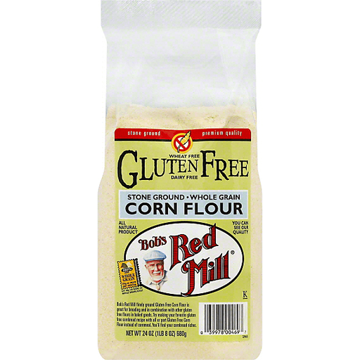 slide 2 of 2, Bob's Red Mill Gluten Free Whole Grain Corn Flour, 24 oz