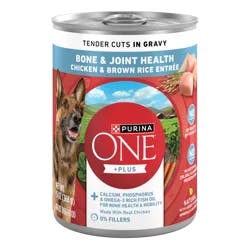 Purina ONE +Plus Tender Cuts in Gravy Adult Bone & Joint Health Chicken & Brown Rice Entree Dog Food 13 oz