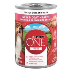 Purina ONE Tender Cuts Skin & Coat Chicken & Brown Rice Wet Dog Food - 13 oz. Can