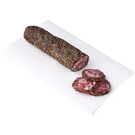 slide 1 of 1, Delallo Black Pepper Dry Sausage - Ea, 1 ct