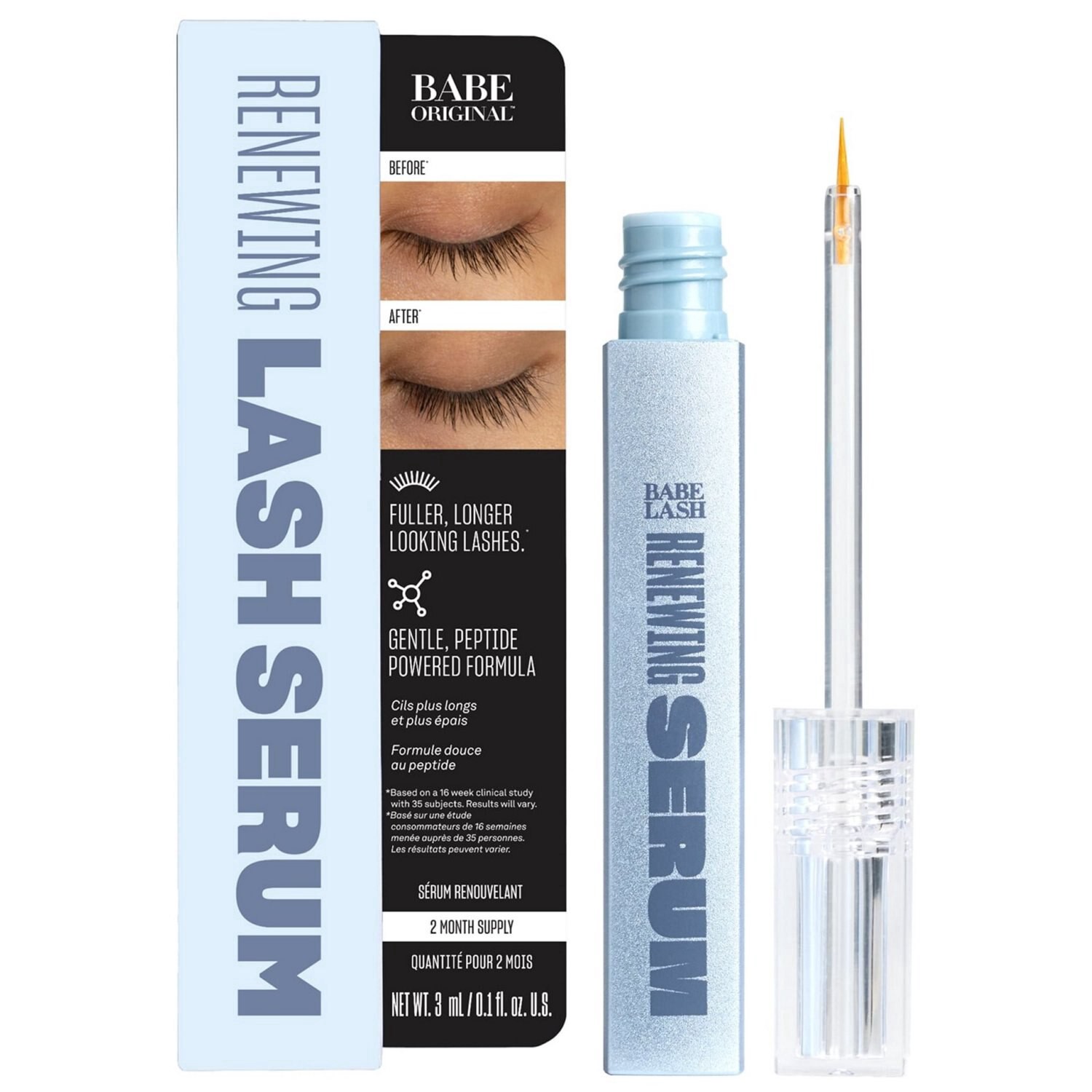 slide 1 of 1, BABE ORIGINALS Babe Renewing Lash Serum 3ml, 0.1 oz