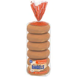 Kroger Hawaiian Pre-Sliced Bagels 6 Count