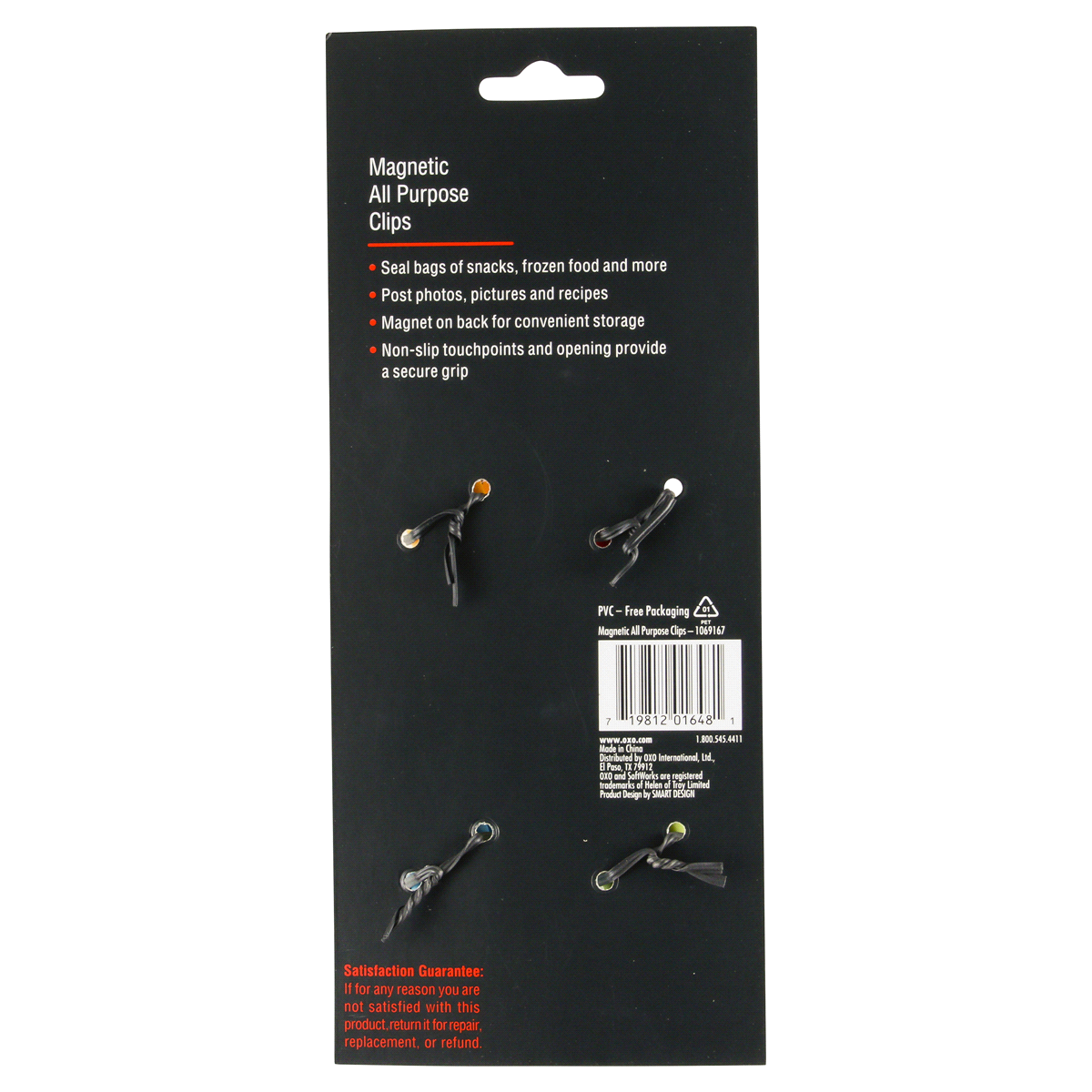 slide 2 of 2, OXO Softworks Magnetic All-purpose Clips, 4 ct