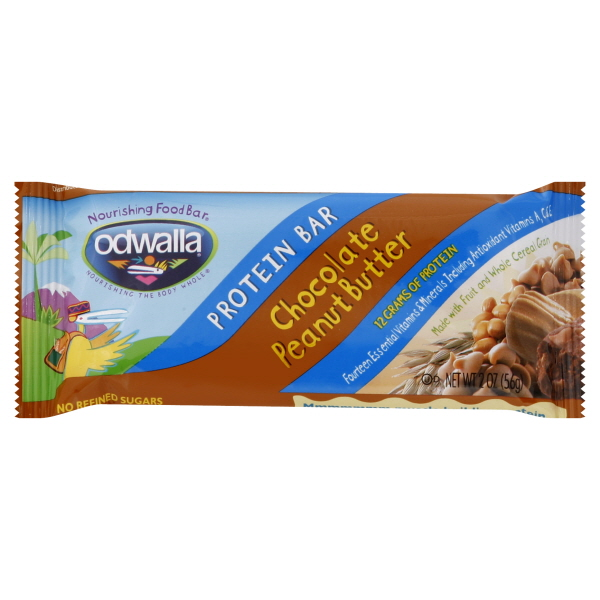 slide 1 of 1, Odwalla Nourishing Food Bar, Protein, Chocolate Peanut Butter, 2 oz
