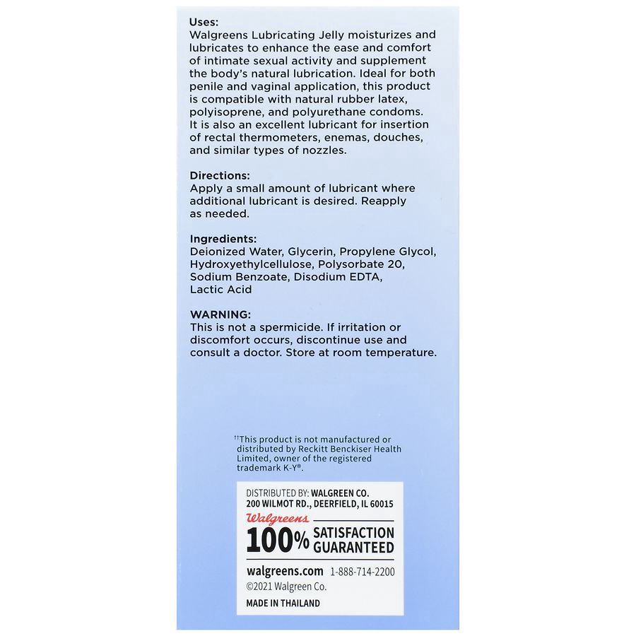 slide 5 of 5, Walgreens Water-Based Lubricating Jelly, 4 oz