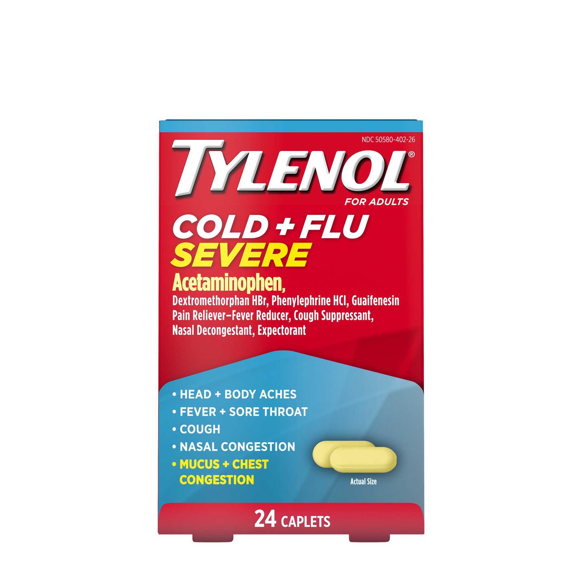 slide 8 of 9, Tylenol Cold & Flu Severe Multi Symptom Caplets - Acetaminophen - 24ct, 24 ct