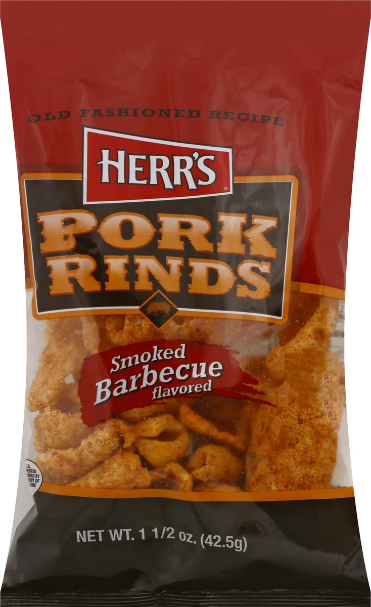 slide 7 of 10, Herr's Smoked Barbecue Flavored Pork Rinds 1.5 oz, 1.5 oz