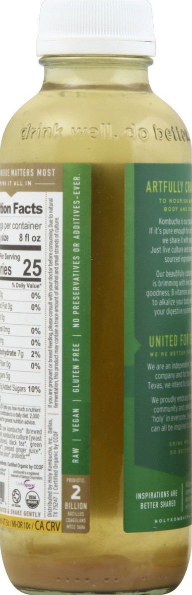 slide 3 of 7, Holy Kombucha Green Apple Ginger - 16.9 oz, 16.9 oz
