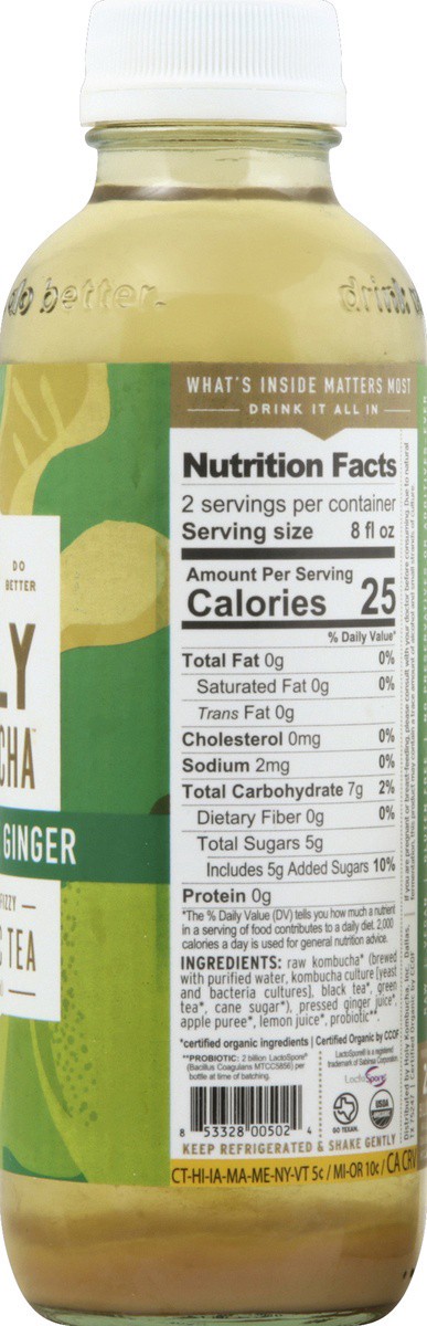 slide 4 of 7, Holy Kombucha Green Apple Ginger - 16.9 oz, 16.9 oz
