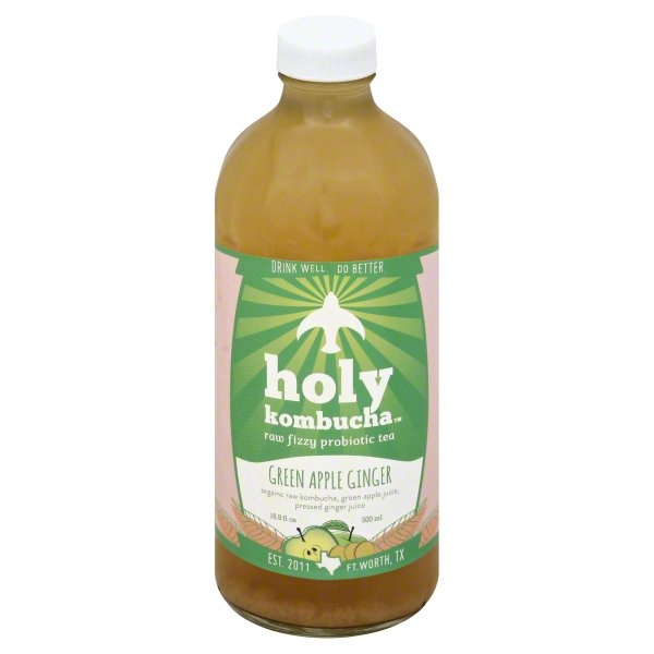 slide 1 of 1, Holy Kombucha Green Apple Ginger, 16.9 oz