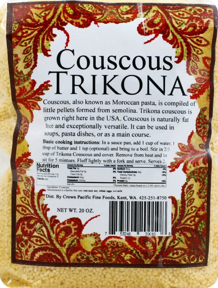 slide 1 of 1, Trikona Couscous 20 oz, 20 oz
