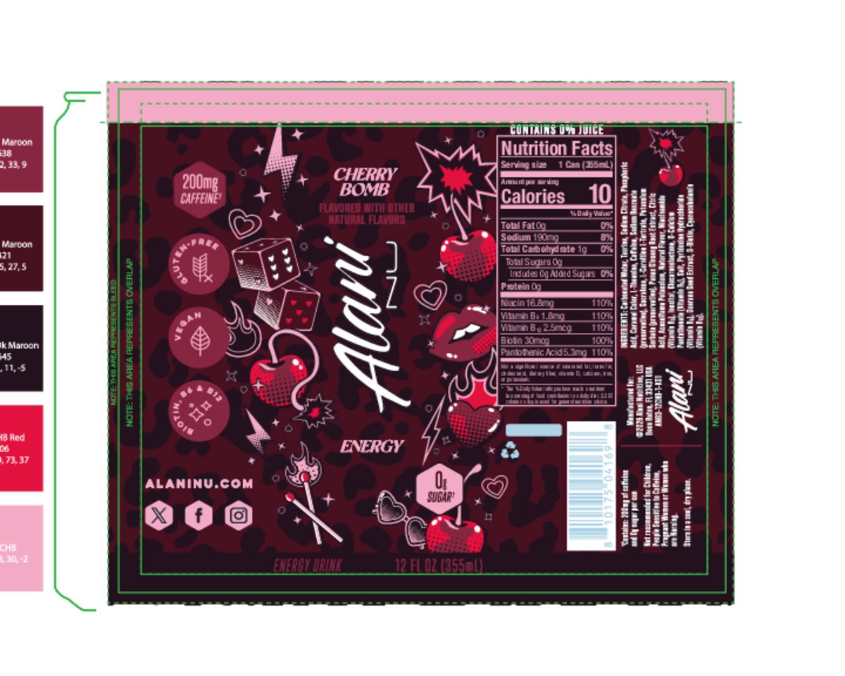 slide 8 of 9, Alani Nu Cherry Bomb Energy Drink 12 fl oz, 12 oz