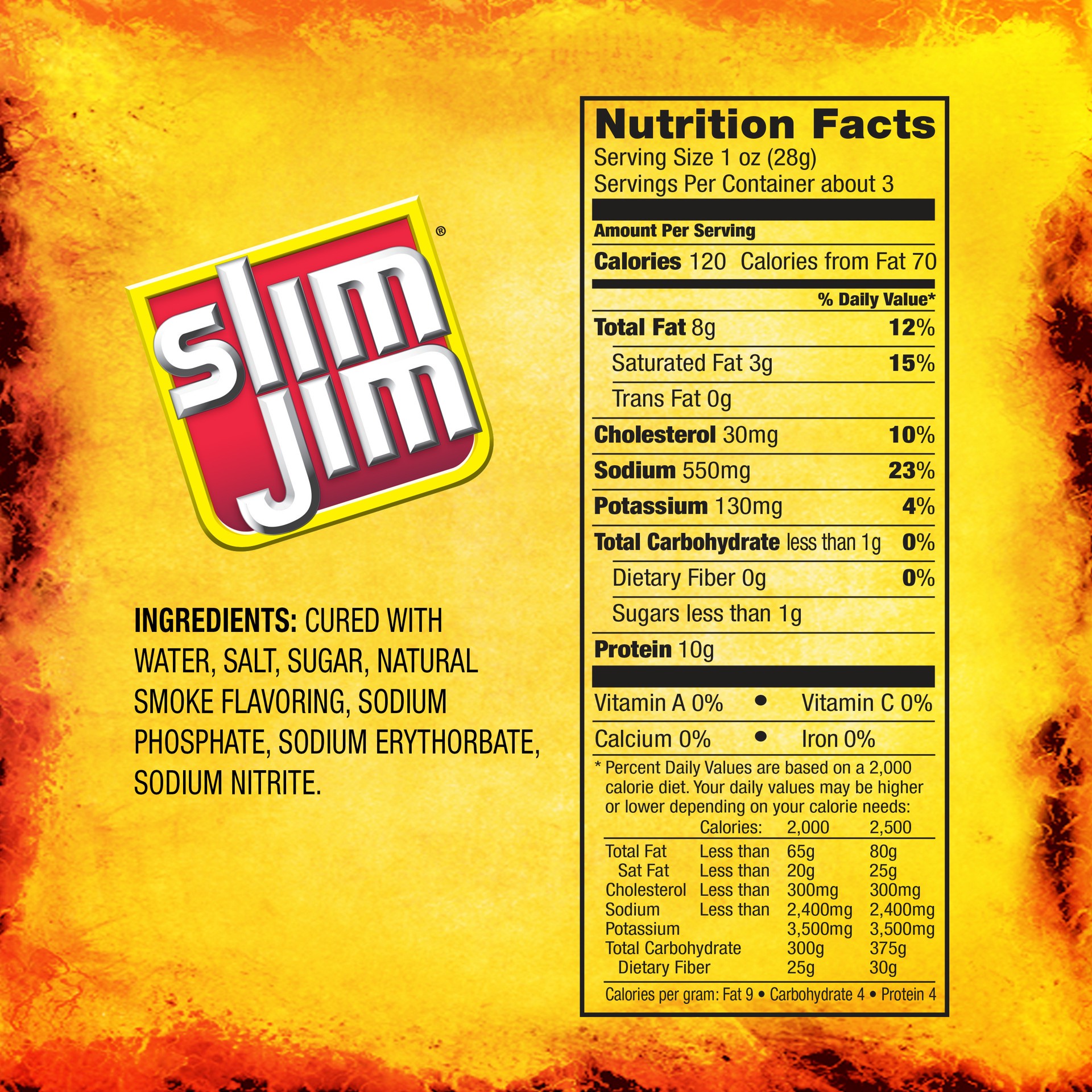 slide 2 of 4, Slim Jim Hickory Smoked Bacon Jerky 2.75 oz, 2.75 oz