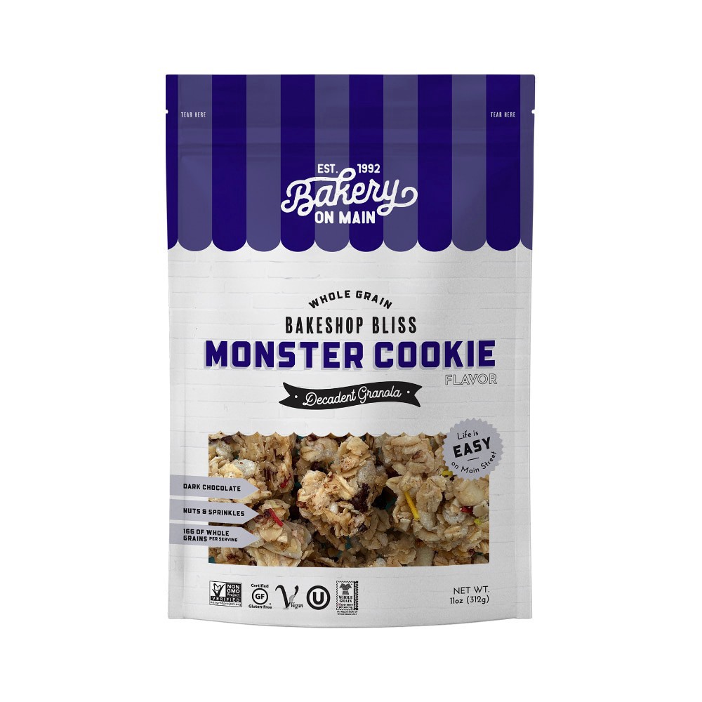 slide 1 of 10, Bakery on Main Whole Grain Monster Cookie Flavor Decadent Granola 11 oz, 11 oz